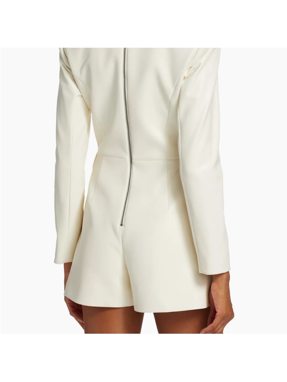 Alice + Olivia Cream Double-Breasted Blazer Romper Dress - Picture 2 of 8